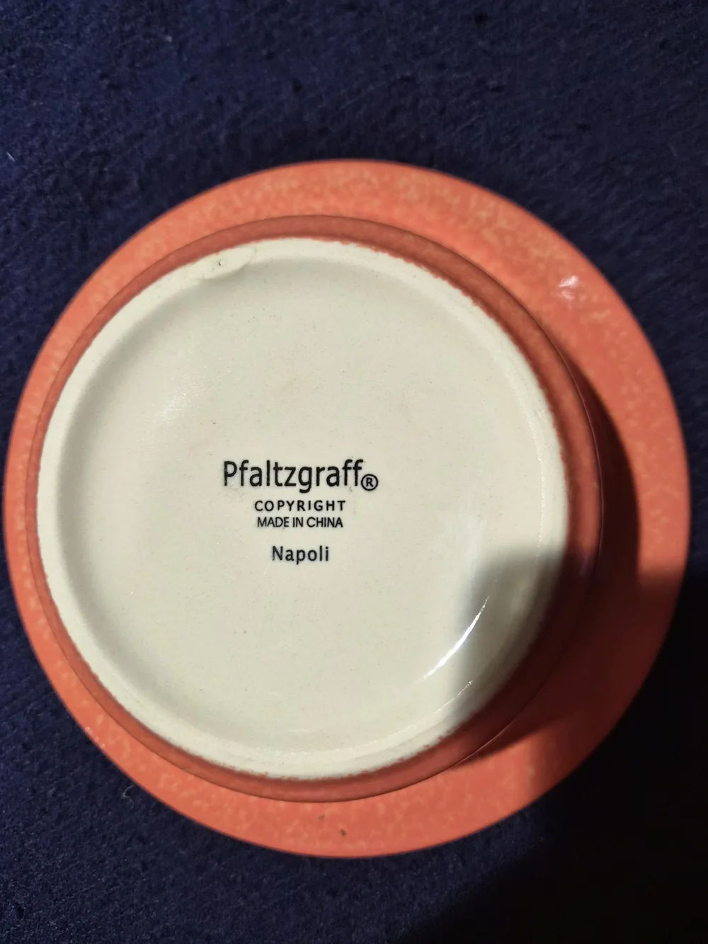 Pfaltzgraff Coral-Orange Ceramic Dish